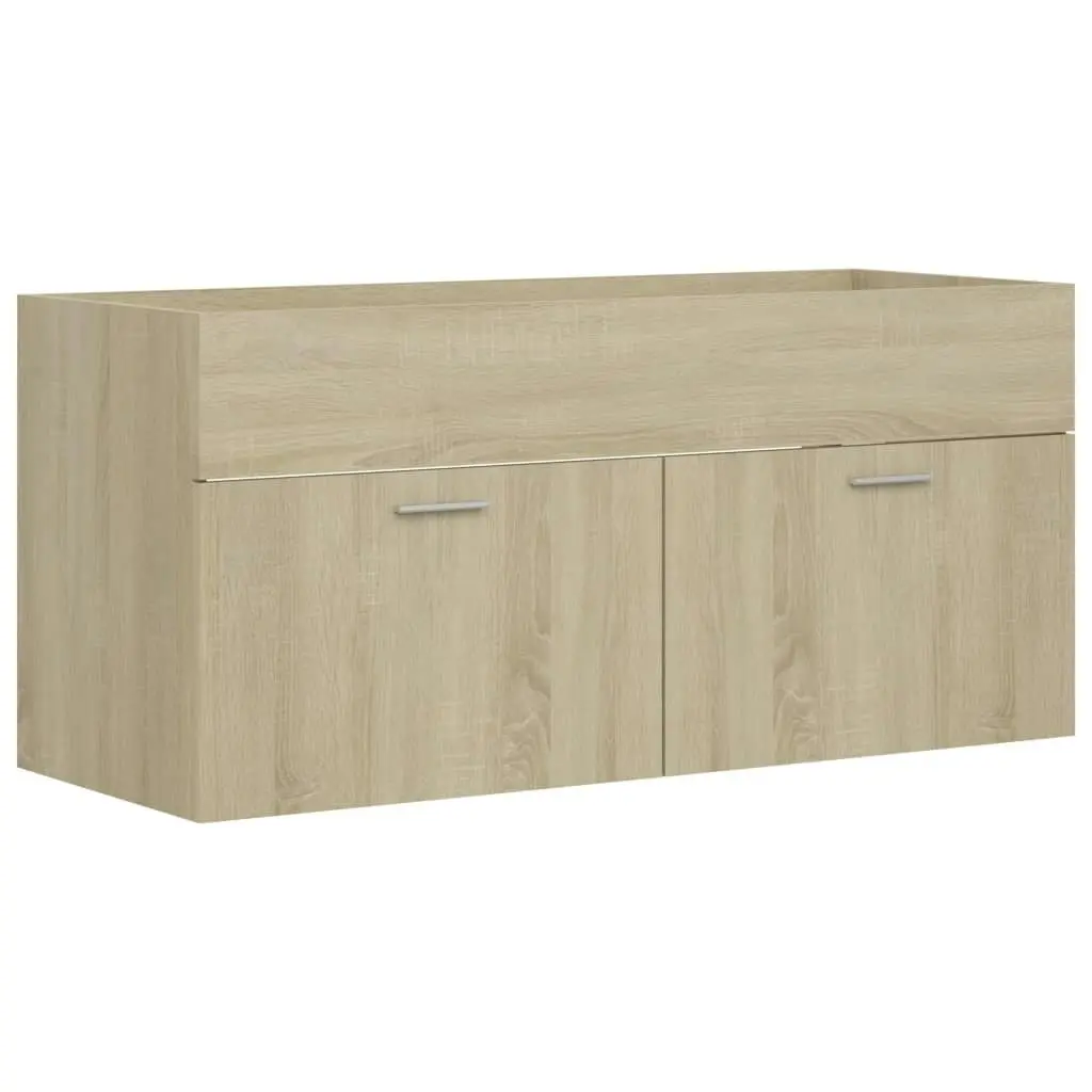 2 Piece Bathroom Furniture Set Sonoma Oak Engineered Wood 804812