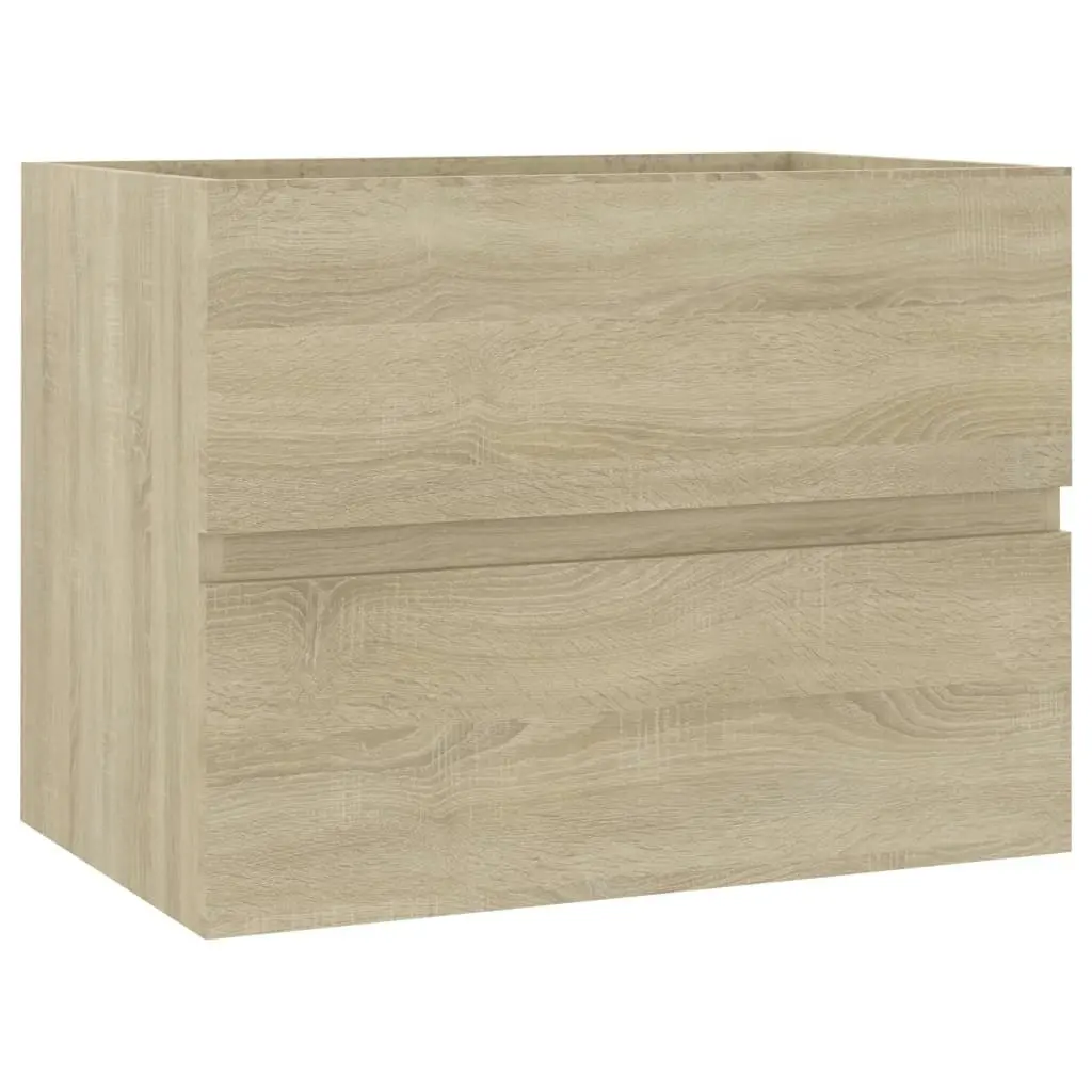 2 Piece Bathroom Furniture Set Sonoma Oak Engineered Wood 804875