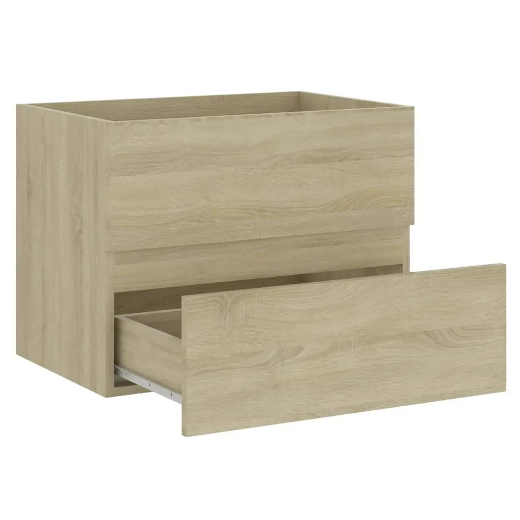 2 Piece Bathroom Furniture Set Sonoma Oak Engineered Wood 804875