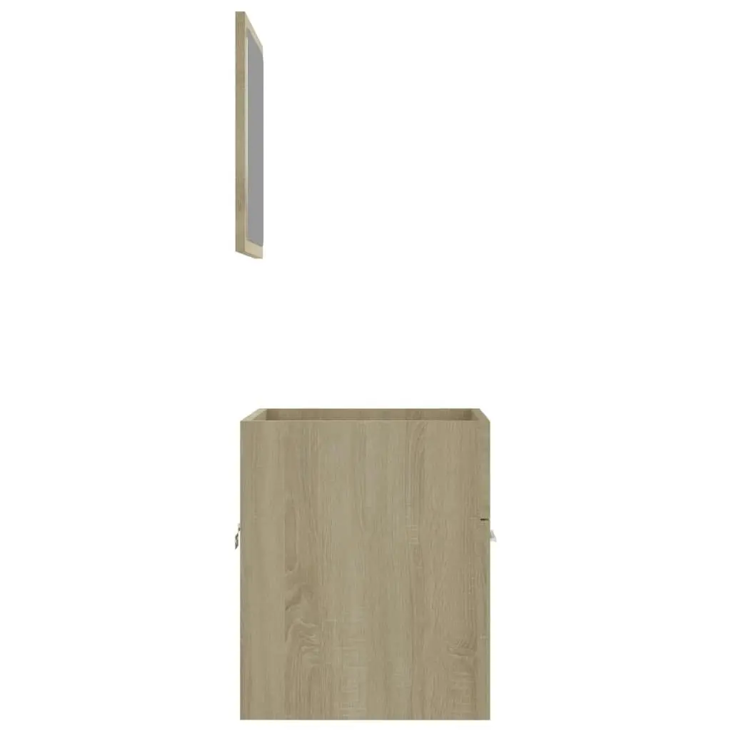 2 Piece Bathroom Furniture Set Sonoma Oak Engineered Wood 804776