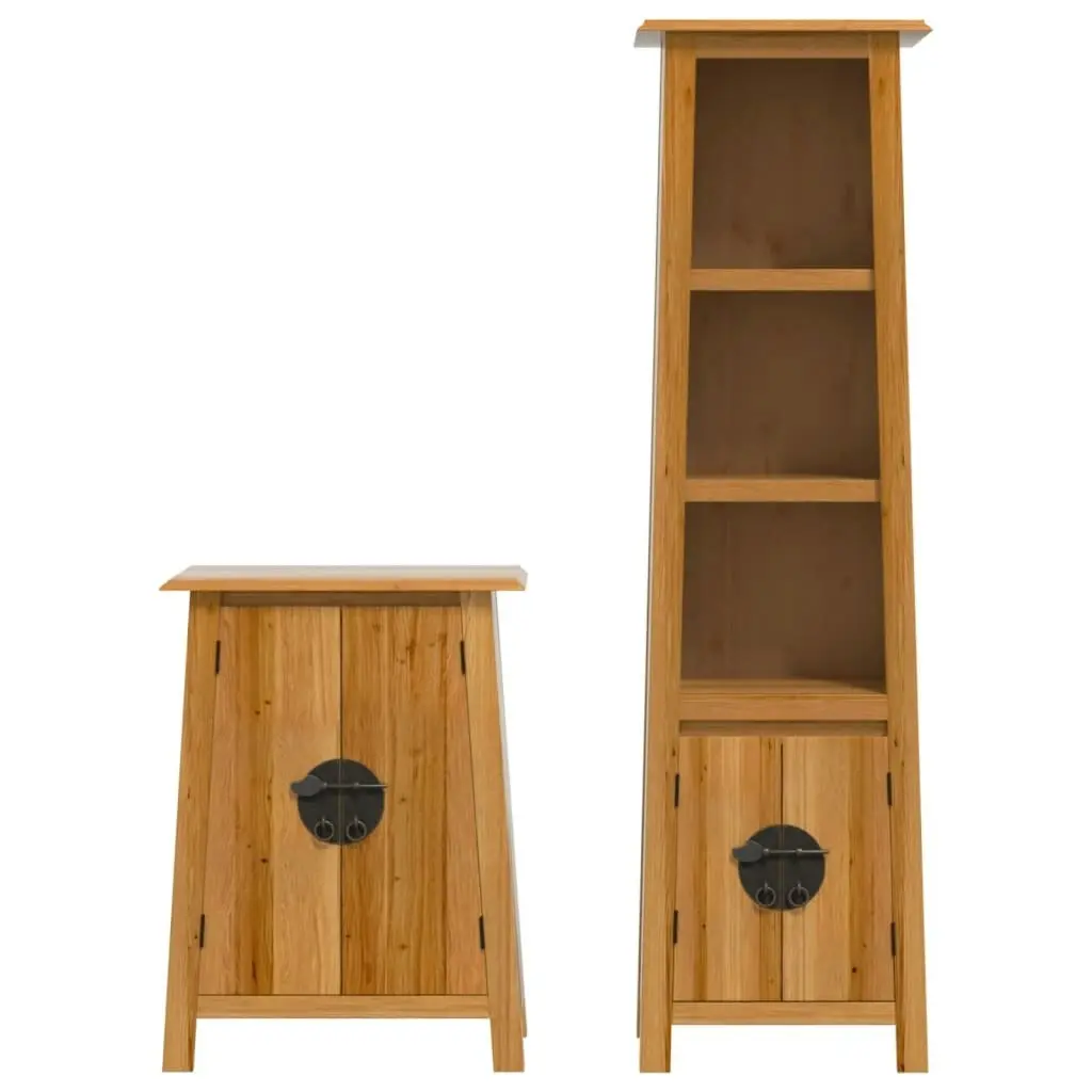 2 Piece Bathroom Furniture Set Solid Wood Pine 3223461