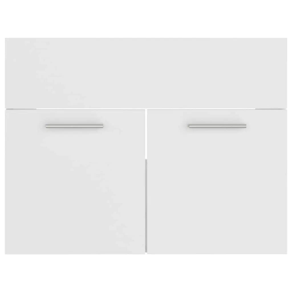 2 Piece Bathroom Furniture Set White Engineered Wood 804782