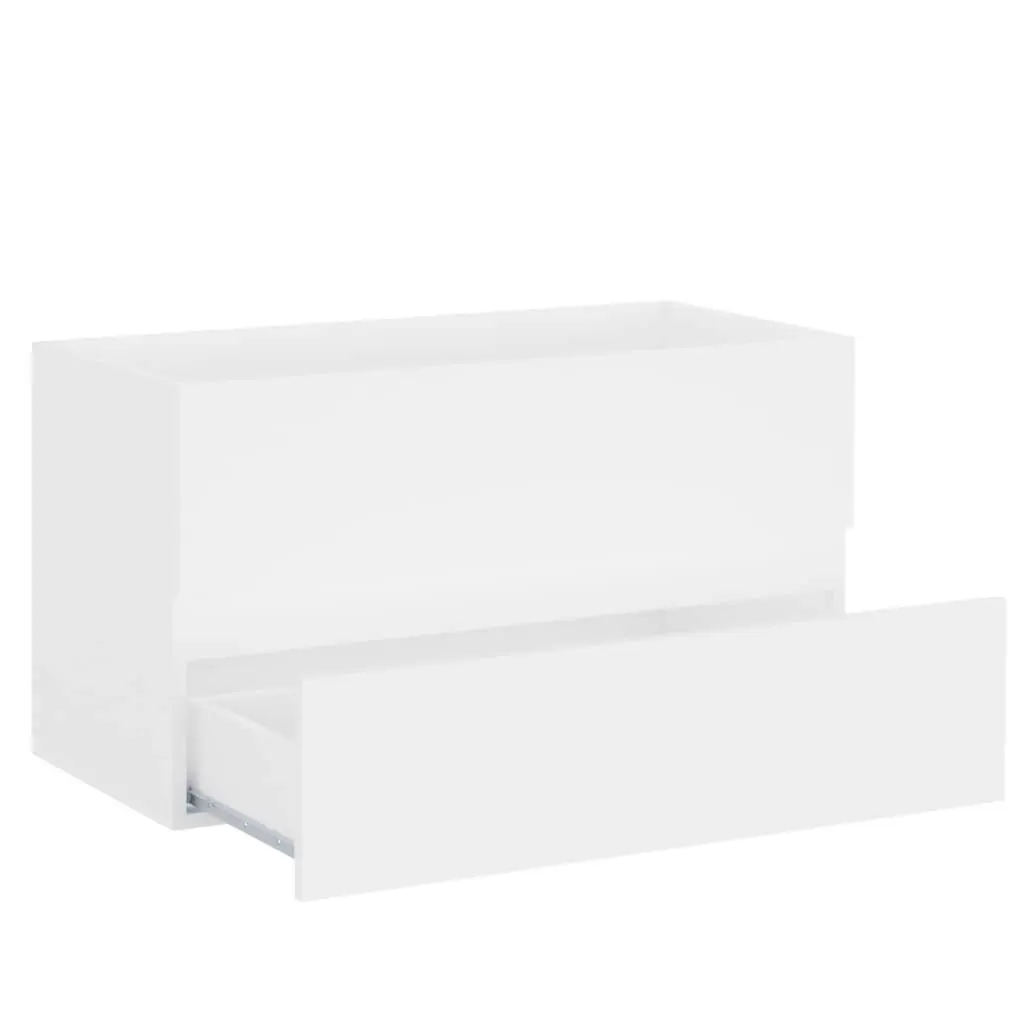 2 Piece Bathroom Furniture Set White Engineered Wood 804881