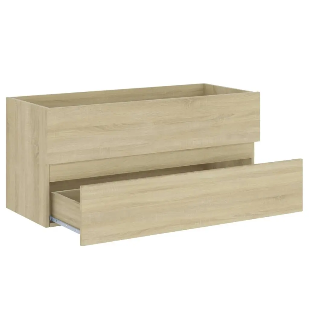 2 Piece Bathroom Furniture Set Sonoma Oak Engineered Wood 804902