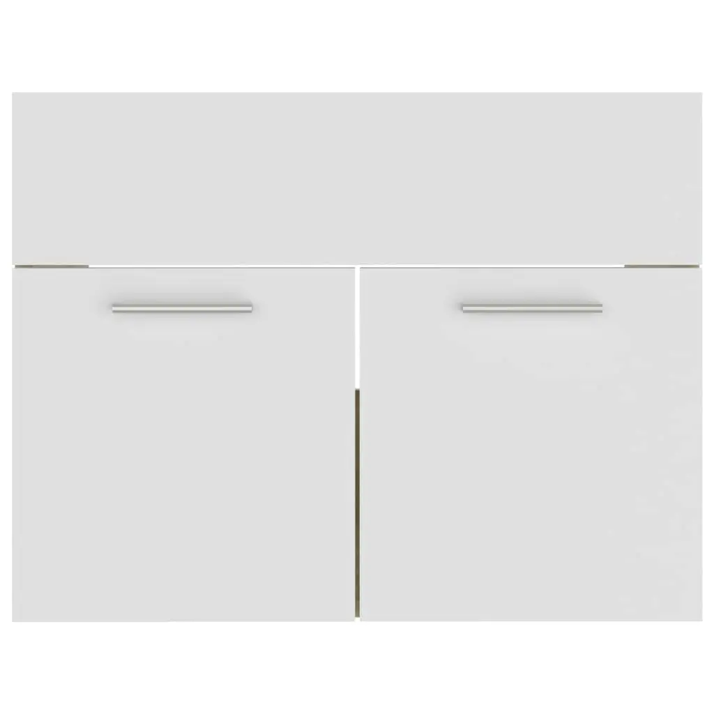 2 Piece Bathroom Furniture Set White and Sonoma Oak Engineered Wood 804787