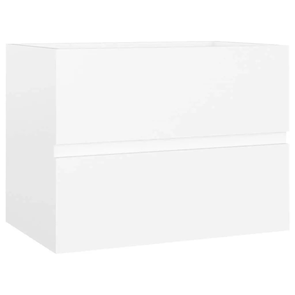 2 Piece Bathroom Furniture Set White Engineered Wood 804872