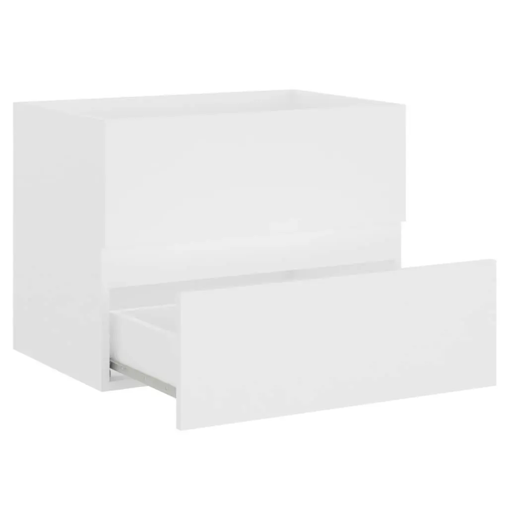 2 Piece Bathroom Furniture Set White Engineered Wood 804872