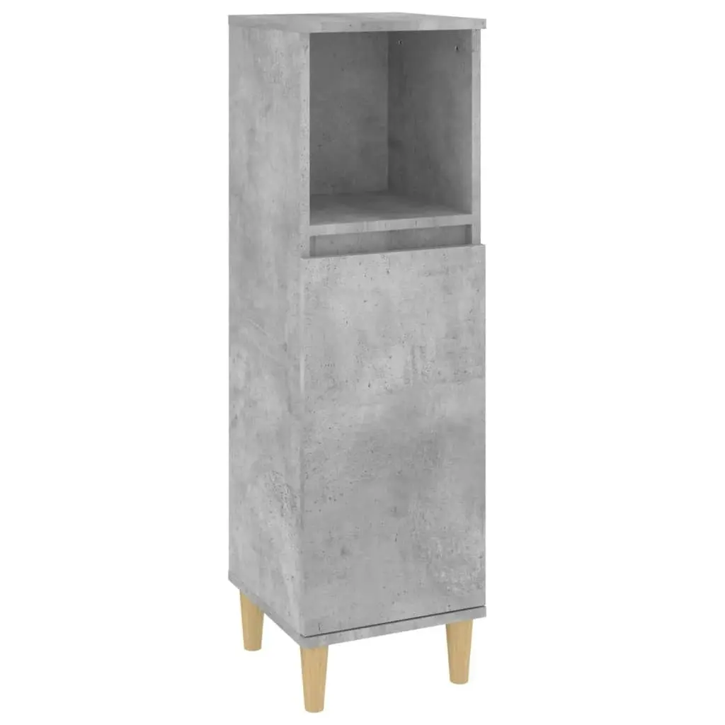 3 Piece Bathroom Cabinet Set Concrete Grey Engineered Wood 3185539