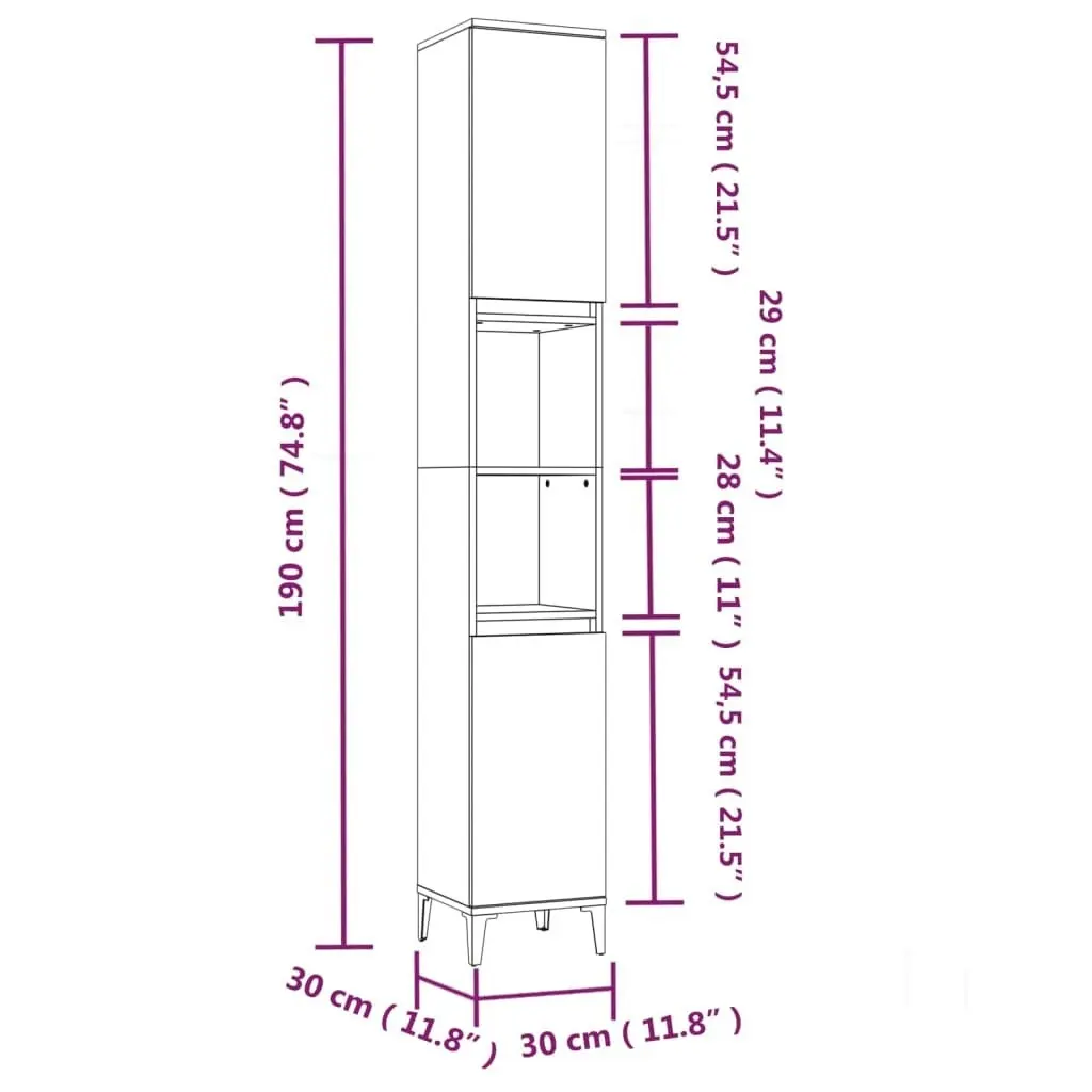 3 Piece Bathroom Furniture Set Black Engineered Wood 3185590