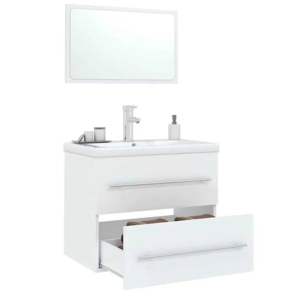 3 Piece Bathroom Furniture Set White 3152835