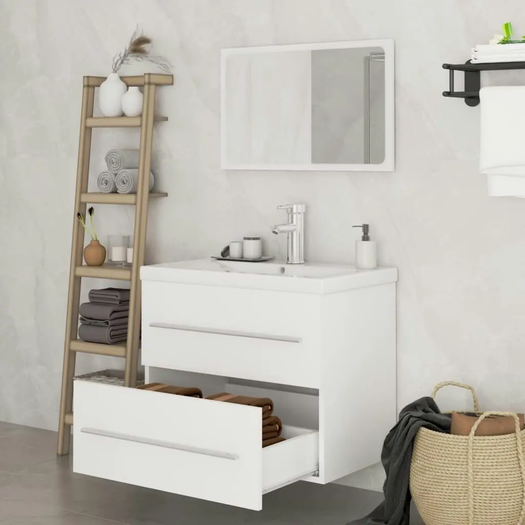 3 Piece Bathroom Furniture Set White 3152835