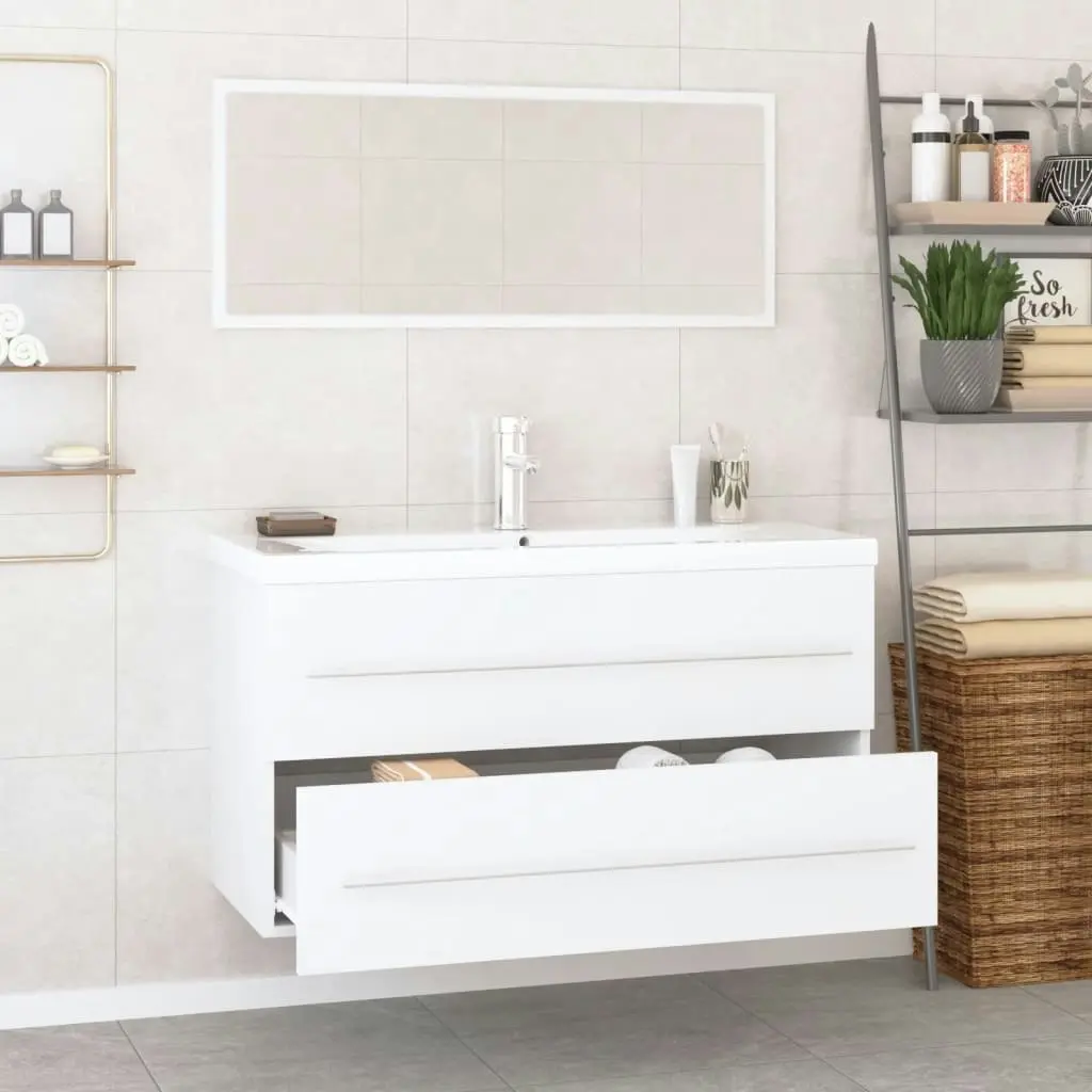 3 Piece Bathroom Furniture Set White 3152848