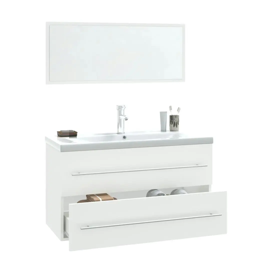 3 Piece Bathroom Furniture Set White 3152848