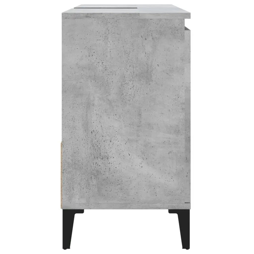 Bathroom Cabinet Concrete Grey 65x33x60 cm Engineered Wood 819832