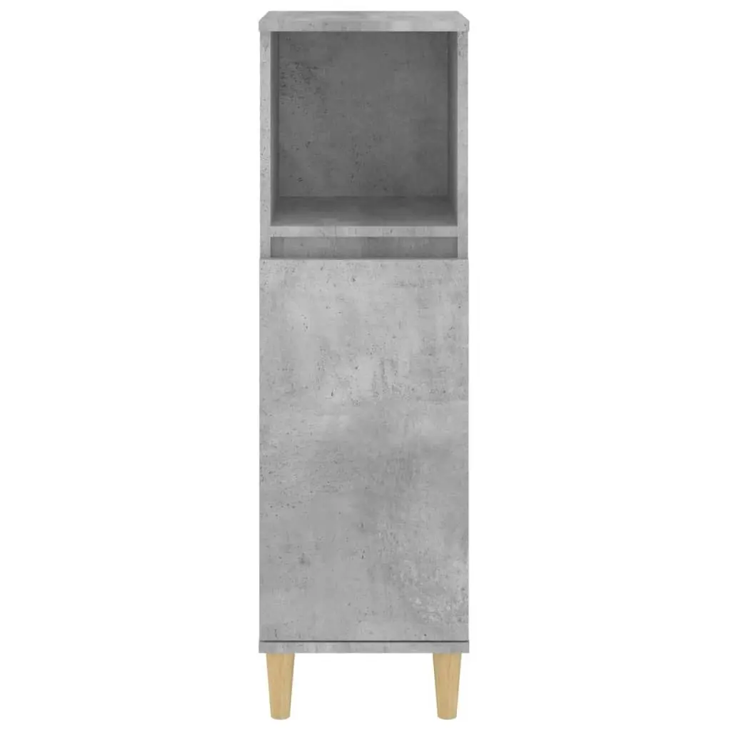 Bathroom Cabinet Concrete Grey 30x30x100 cm Engineered Wood 819808