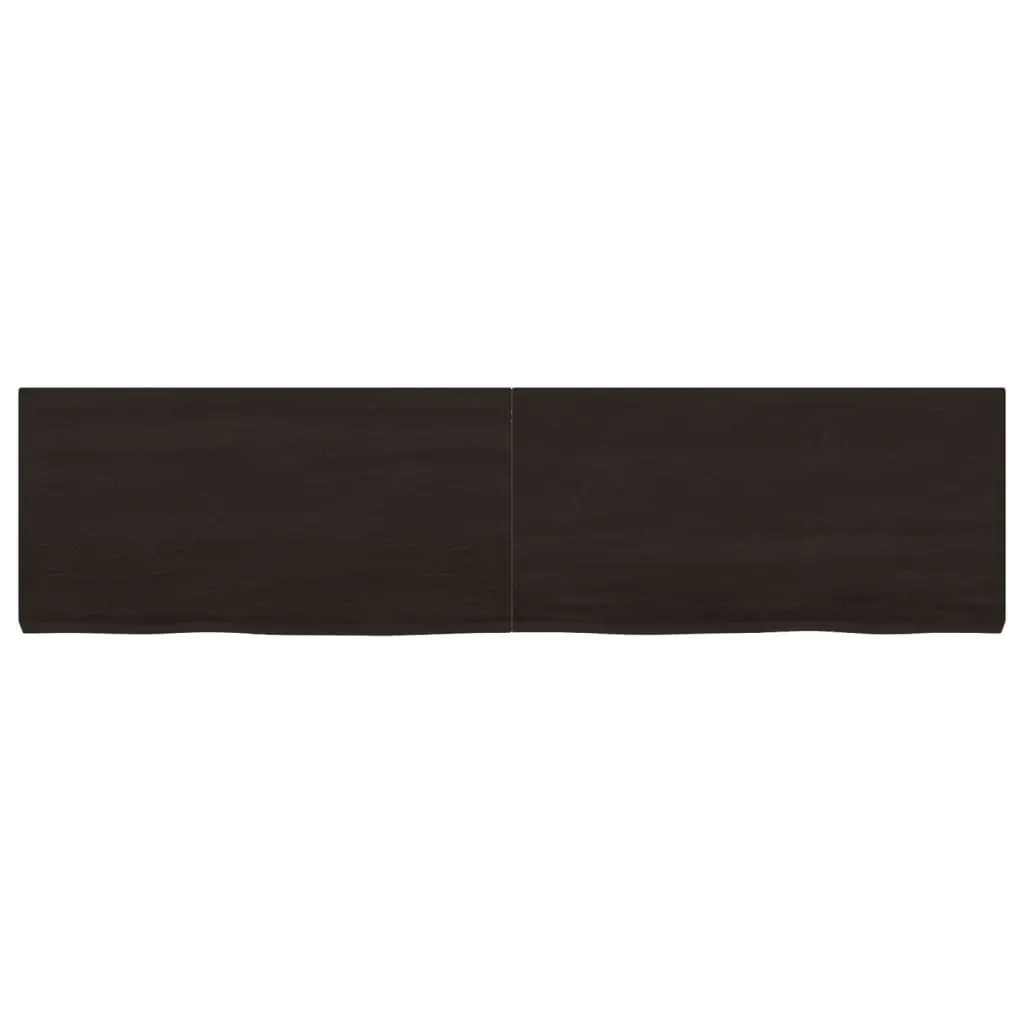 Bathroom Countertop Dark Brown 120x30x4 cm Treated Solid Wood 3156233