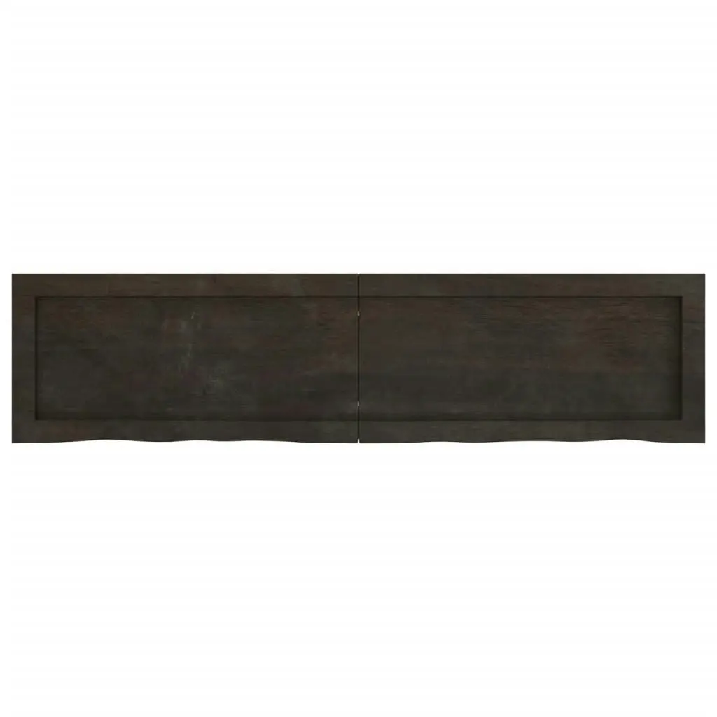 Bathroom Countertop Dark Brown 120x30x4 cm Treated Solid Wood 3156233