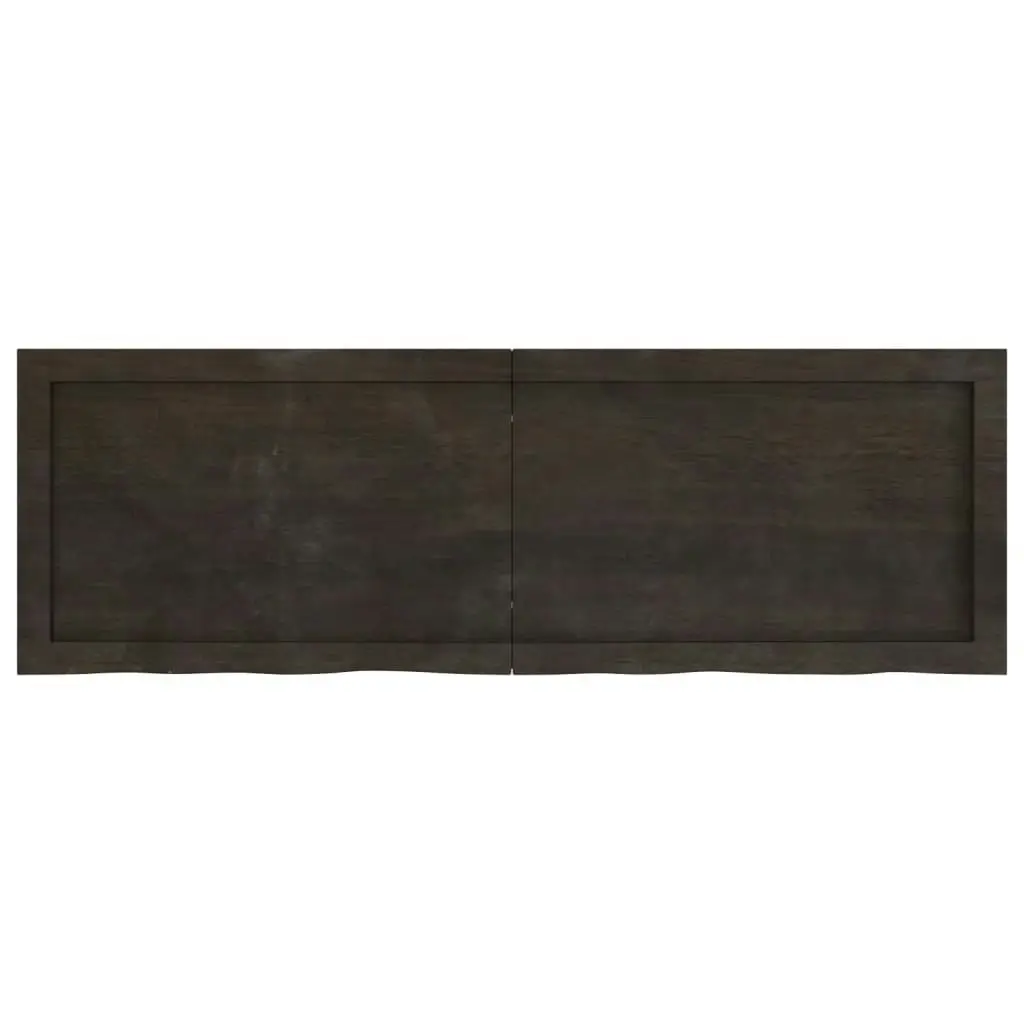 Bathroom Countertop Dark Brown 120x40x4 cm Treated Solid Wood 3156235