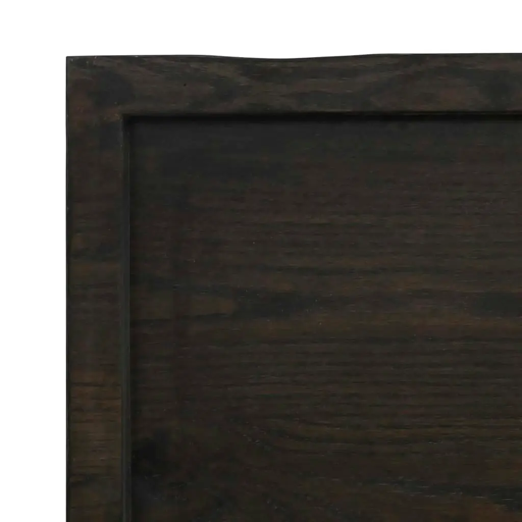 Bathroom Countertop Dark Brown 120x40x4 cm Treated Solid Wood 3156235