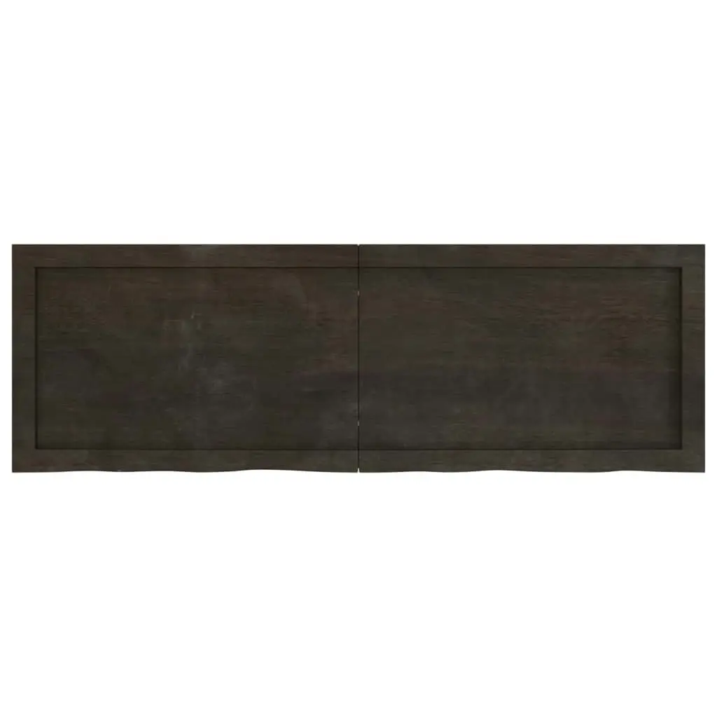 Bathroom Countertop Dark Brown 120x40x4 cm Treated Solid Wood 3156235