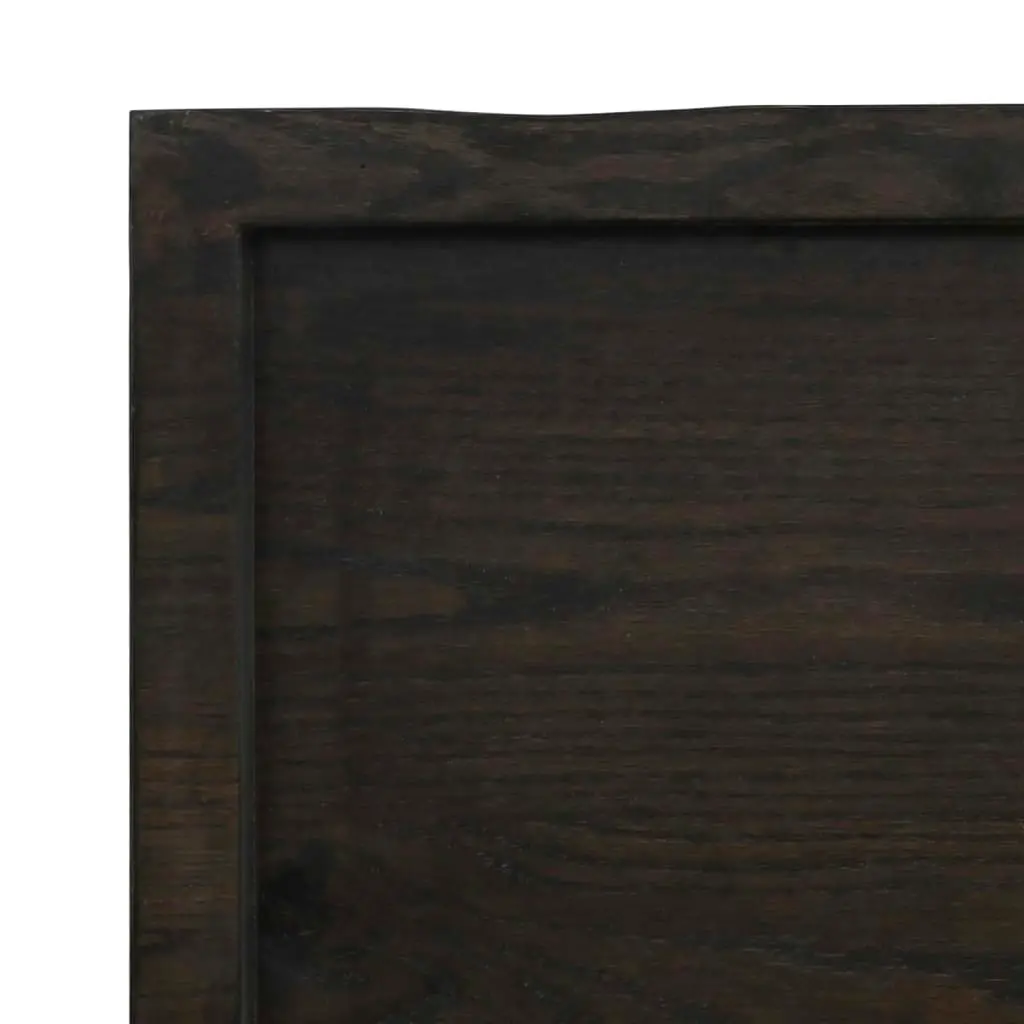 Bathroom Countertop Dark Brown 120x50x4 cm Treated Solid Wood 3156237