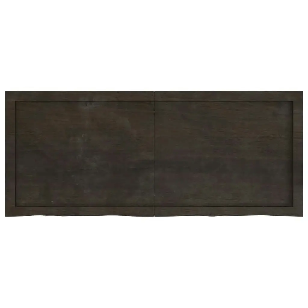 Bathroom Countertop Dark Brown 120x50x4 cm Treated Solid Wood 3156237