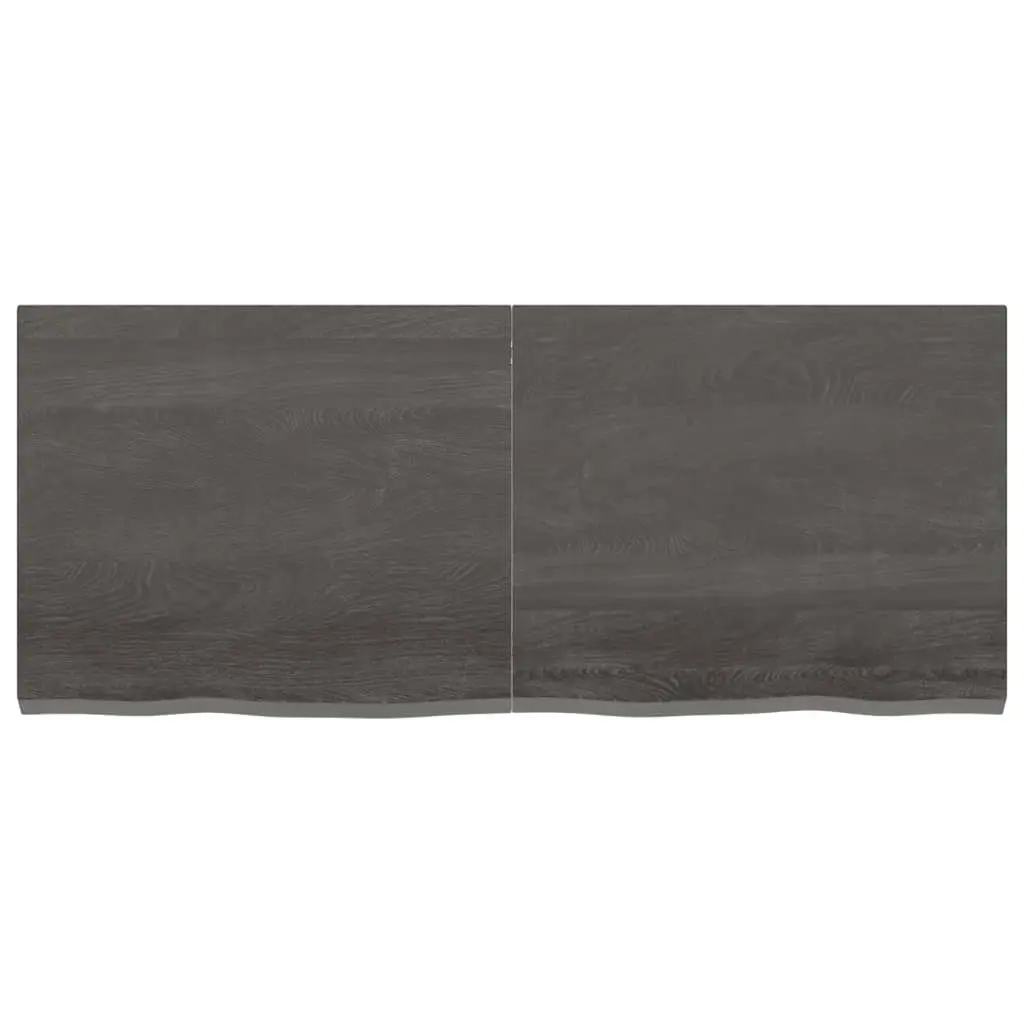 Bathroom Countertop Dark Brown 120x50x4 cm Treated Solid Wood 3156237