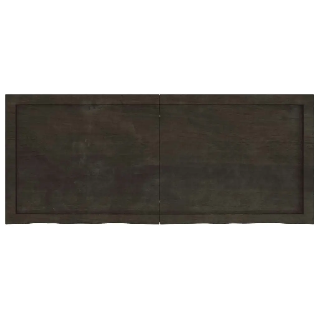 Bathroom Countertop Dark Brown 120x50x6 cm Treated Solid Wood 3156238