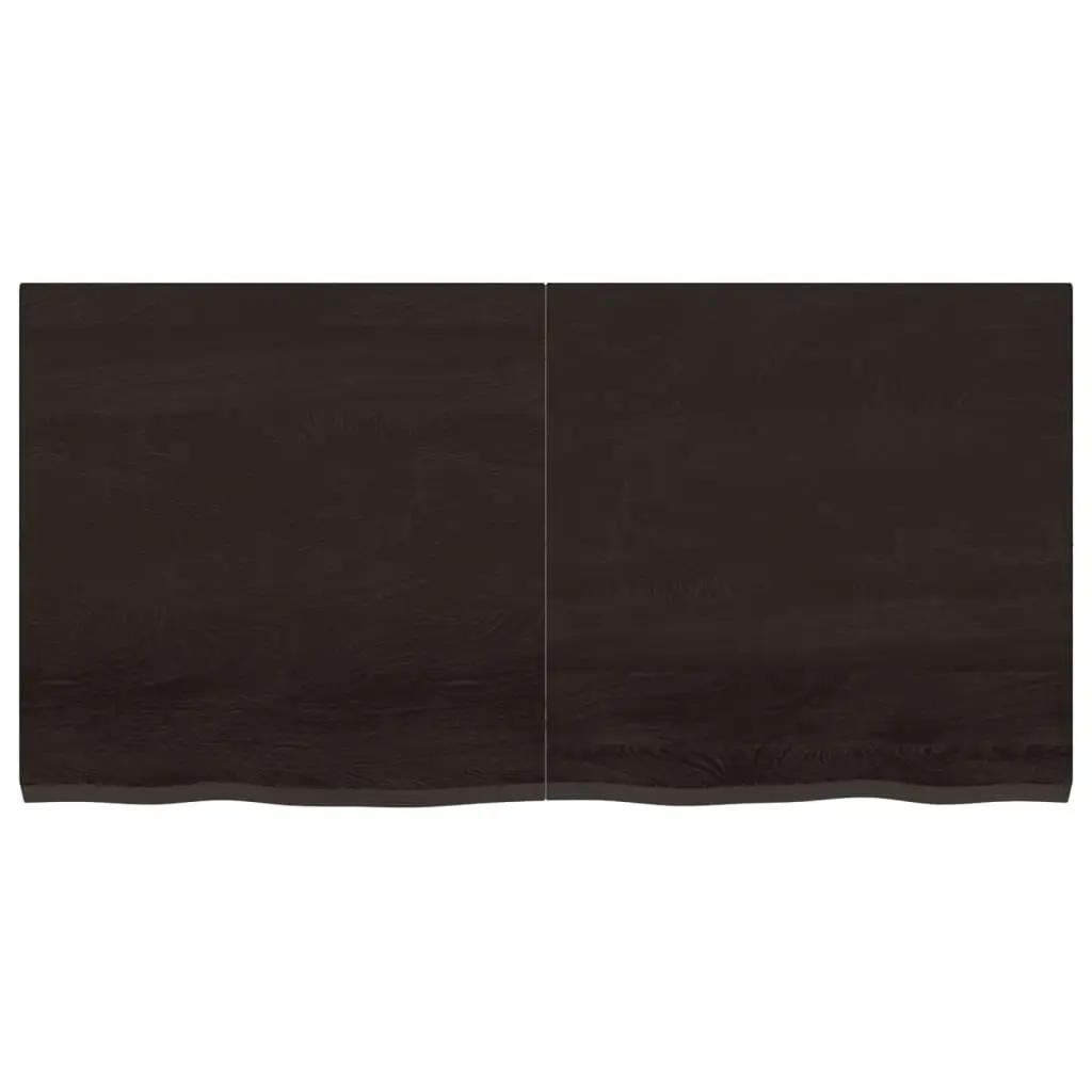 Bathroom Countertop Dark Brown 120x60x4 cm Treated Solid Wood 3156239