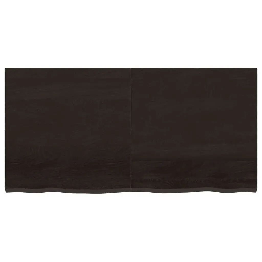 Bathroom Countertop Dark Brown 120x60x4 cm Treated Solid Wood 3156239