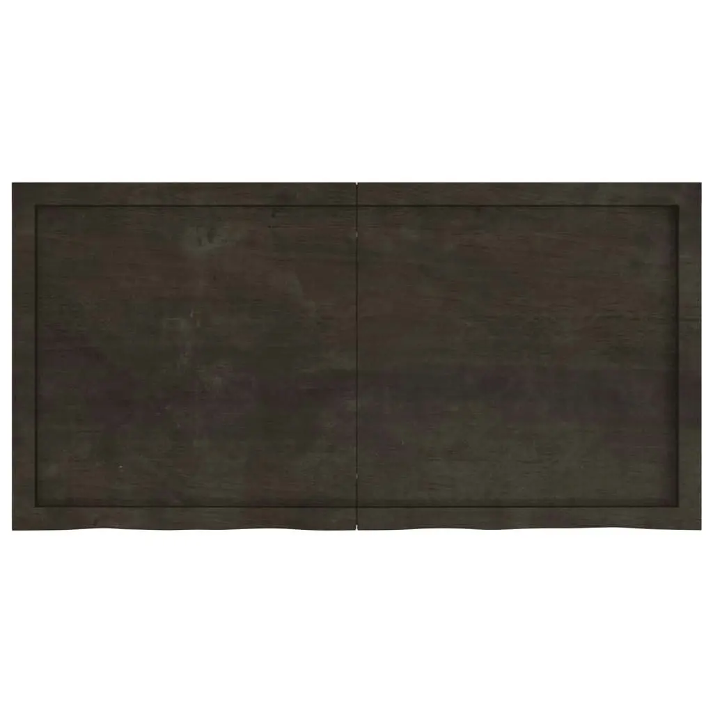 Bathroom Countertop Dark Brown 120x60x4 cm Treated Solid Wood 3156239