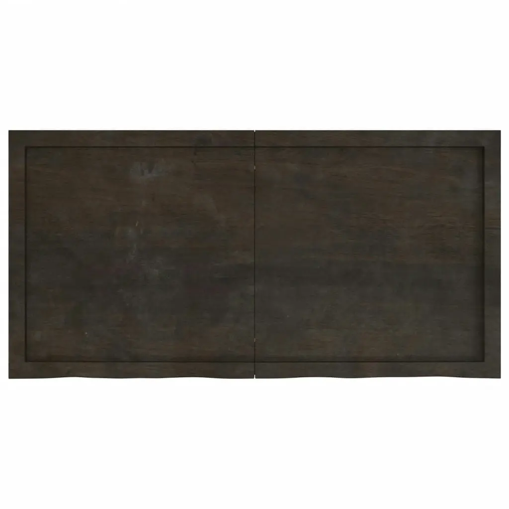 Bathroom Countertop Dark Brown 120x60x6 cm Treated Solid Wood 3156240