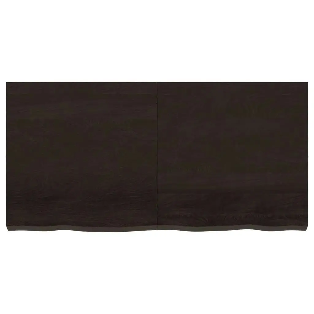 Bathroom Countertop Dark Brown 120x60x6 cm Treated Solid Wood 3156240