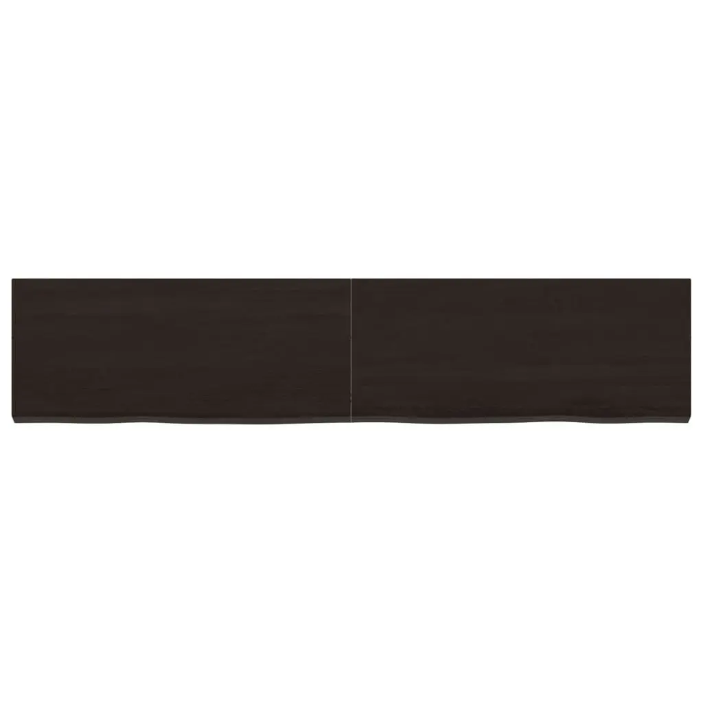 Bathroom Countertop Dark Brown 140x30x4 cm Treated Solid Wood 3156241