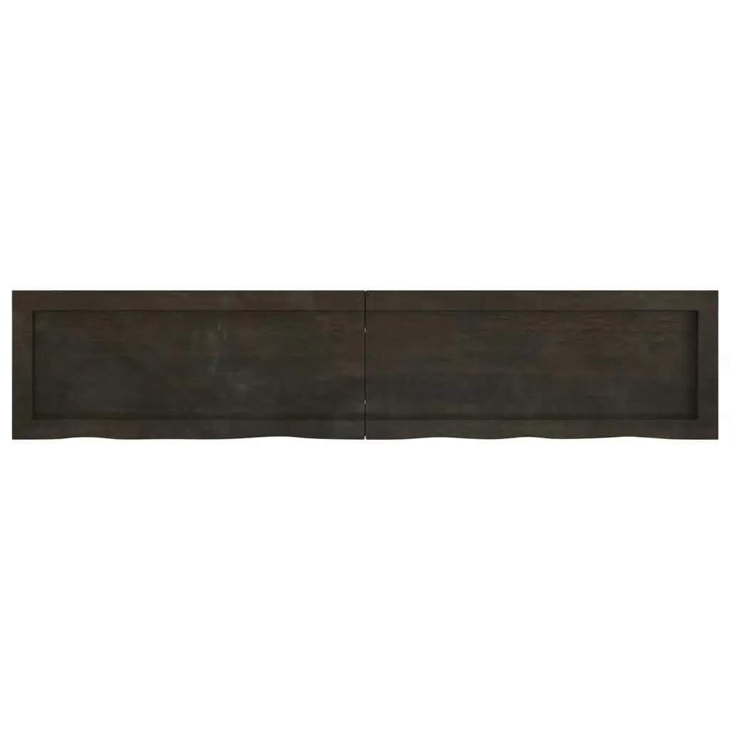 Bathroom Countertop Dark Brown 140x30x4 cm Treated Solid Wood 3156241