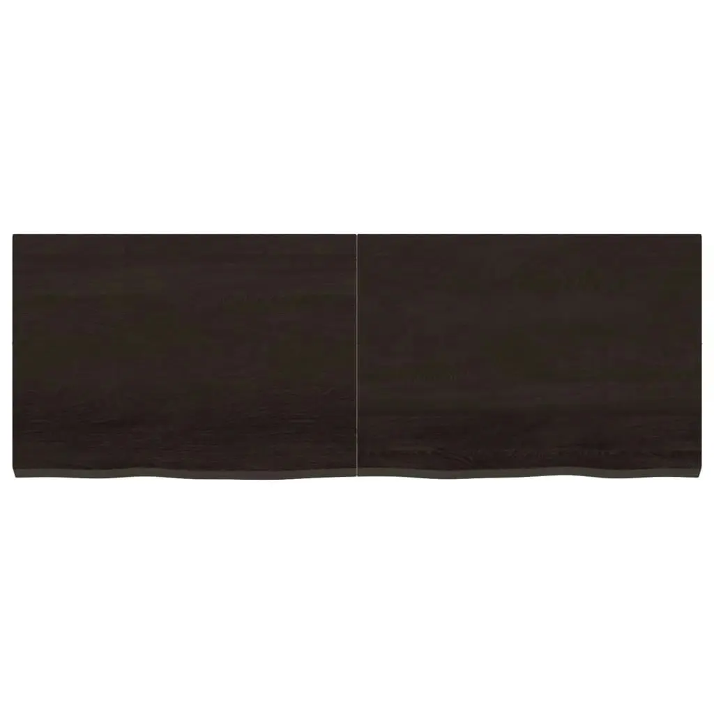 Bathroom Countertop Dark Brown 140x50x4 cm Treated Solid Wood 3156245