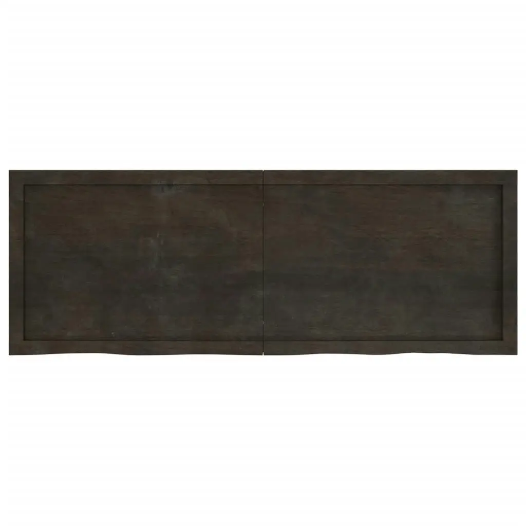 Bathroom Countertop Dark Brown 140x50x4 cm Treated Solid Wood 3156245