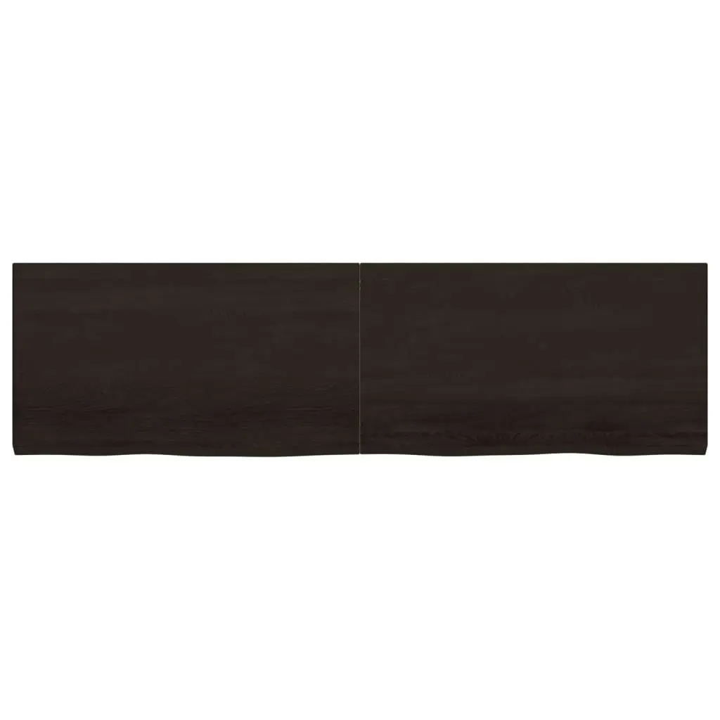 Bathroom Countertop Dark Brown 180x50x4 cm Treated Solid Wood 3156261