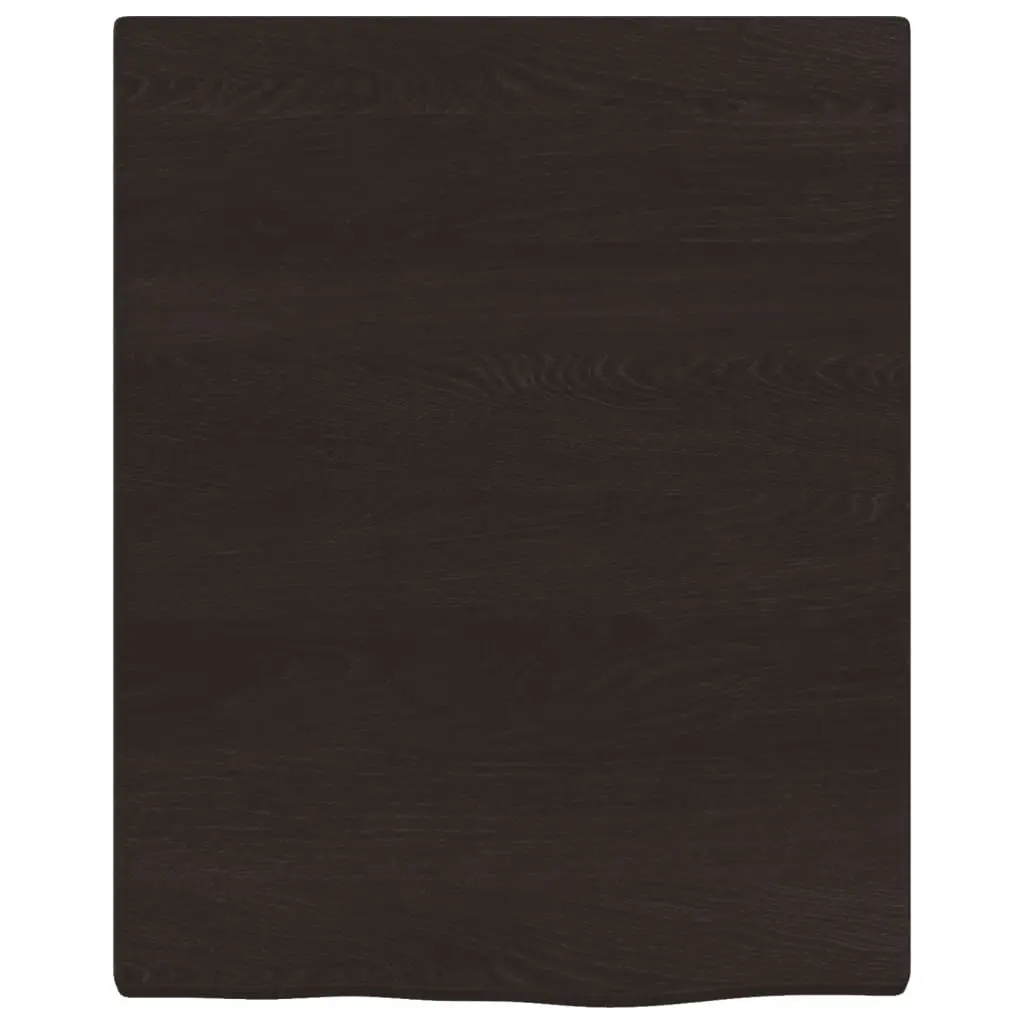 Bathroom Countertop Dark Brown 40x50x2 cm Treated Solid Wood 3156191