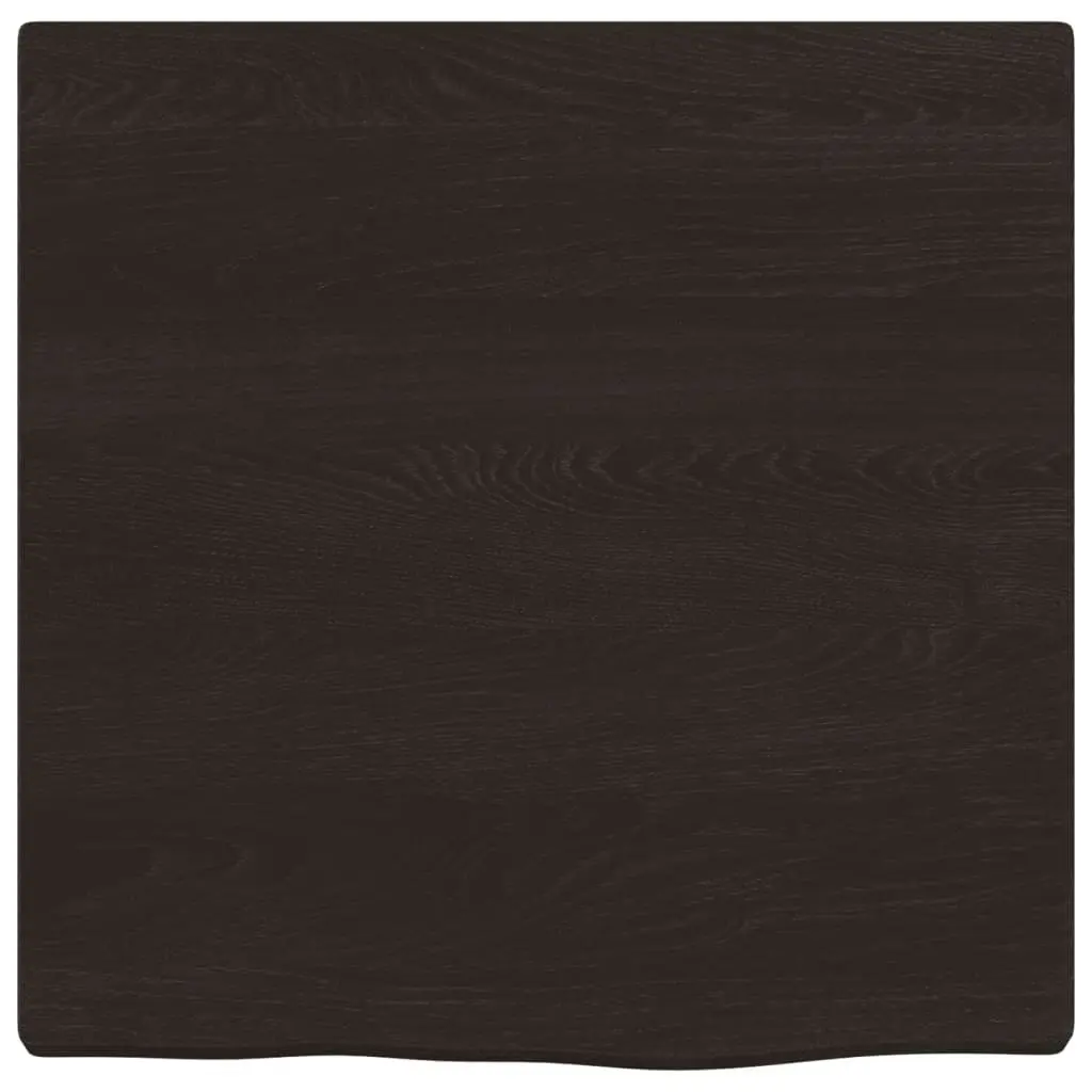 Bathroom Countertop Dark Brown 40x40x4 cm Treated Solid Wood 3156189