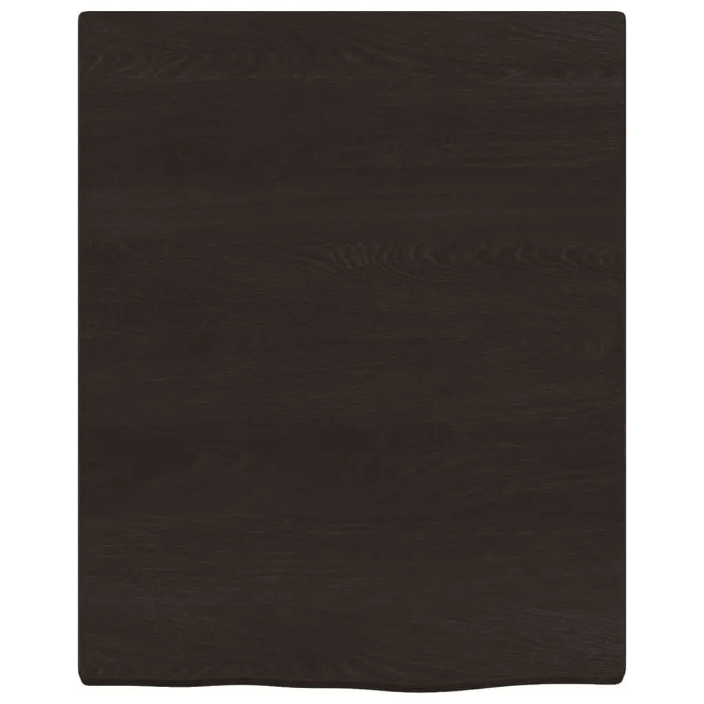 Bathroom Countertop Dark Brown 40x50x4 cm Treated Solid Wood 3156192