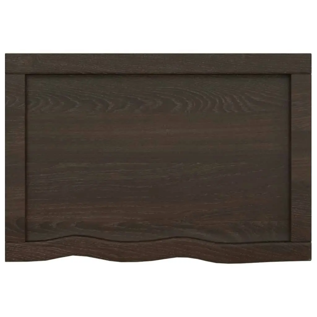 Bathroom Countertop Dark Brown 60x40x4 cm Treated Solid Wood 3156201