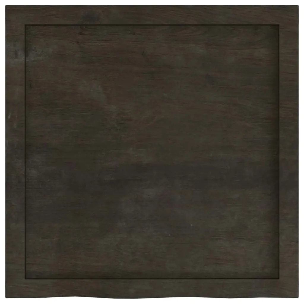 Bathroom Countertop Dark Brown 60x60x4 cm Treated Solid Wood 3156207