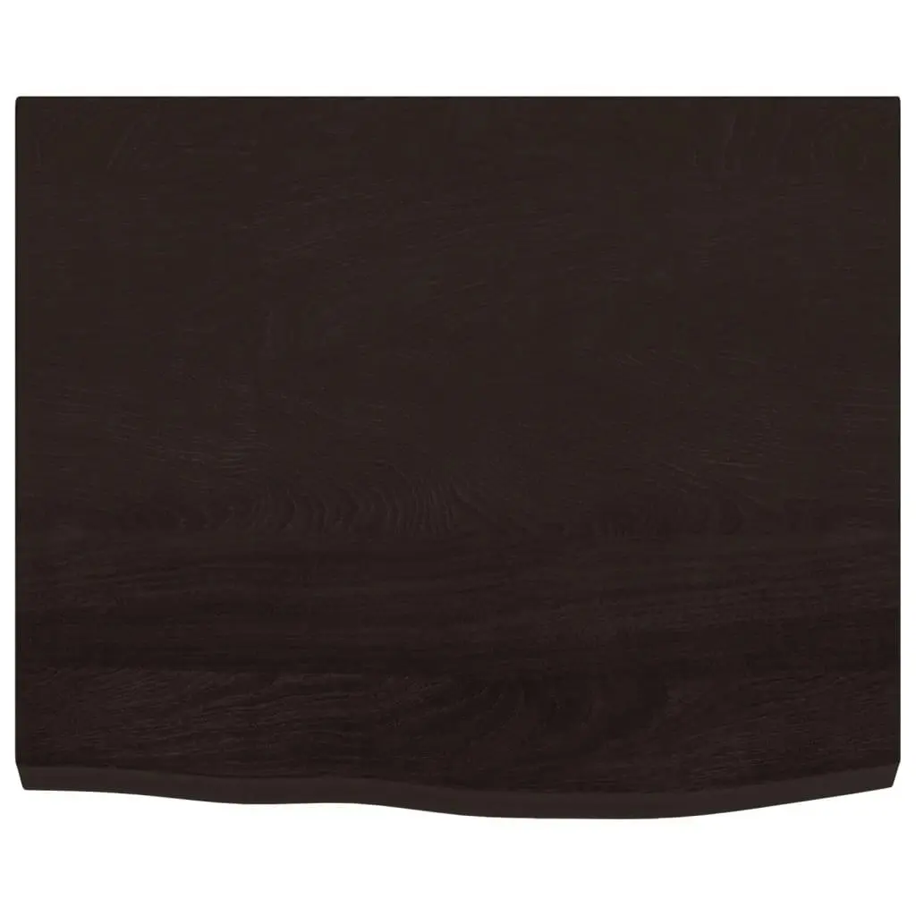 Bathroom Countertop Dark Brown 60x60x4 cm Treated Solid Wood 3156207