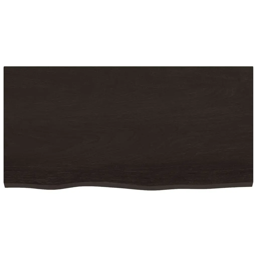 Bathroom Countertop Dark Brown 80x40x2 cm Treated Solid Wood 3156212