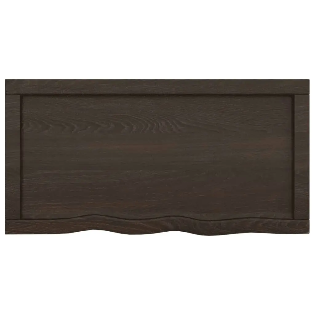 Bathroom Countertop Dark Brown 80x40x4 cm Treated Solid Wood 3156213