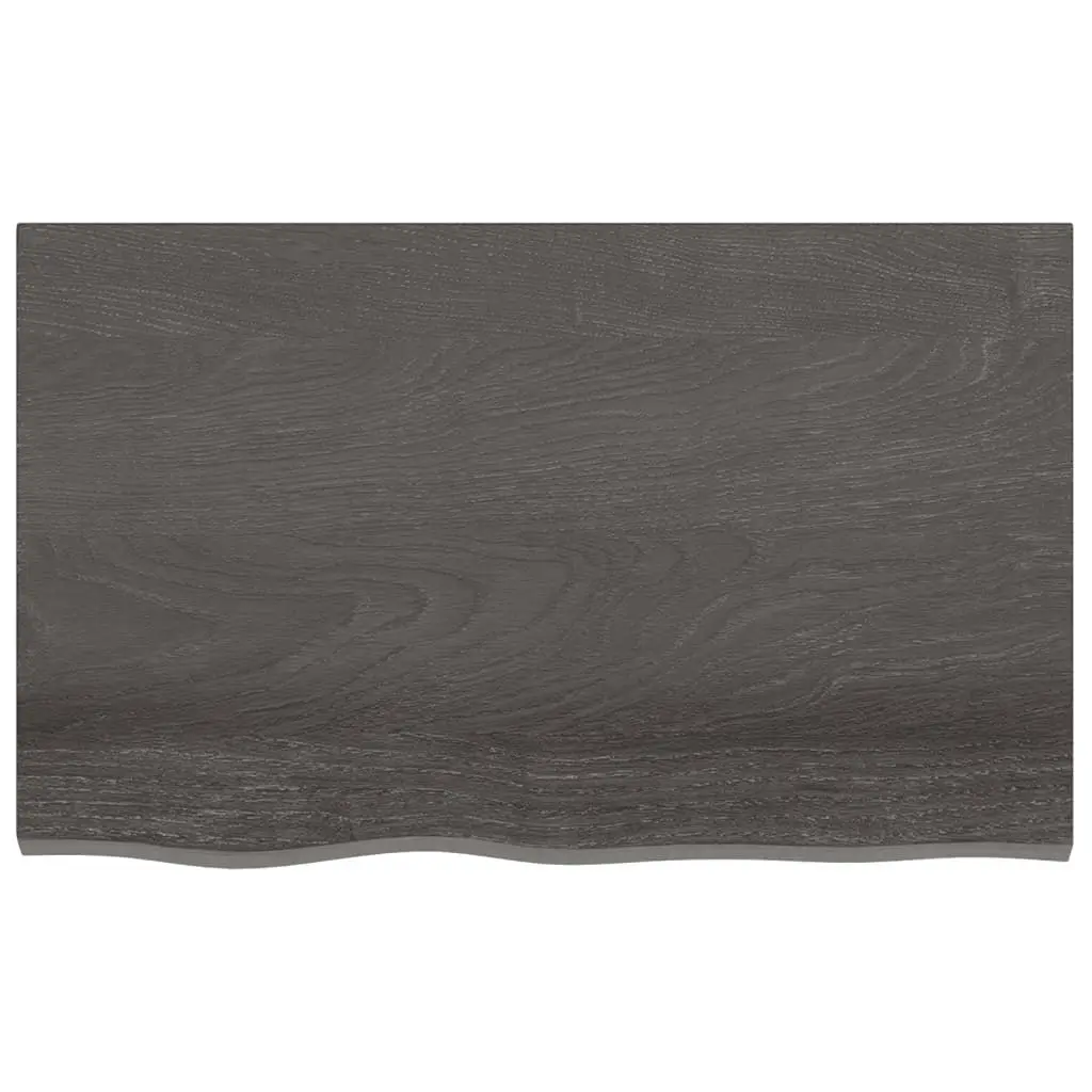 Bathroom Countertop Dark Brown 80x50x2 cm Treated Solid Wood 3156215