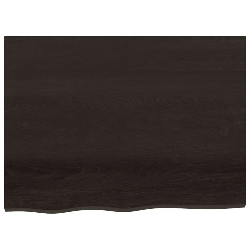 Bathroom Countertop Dark Brown 80x60x4 cm Treated Solid Wood 3156219