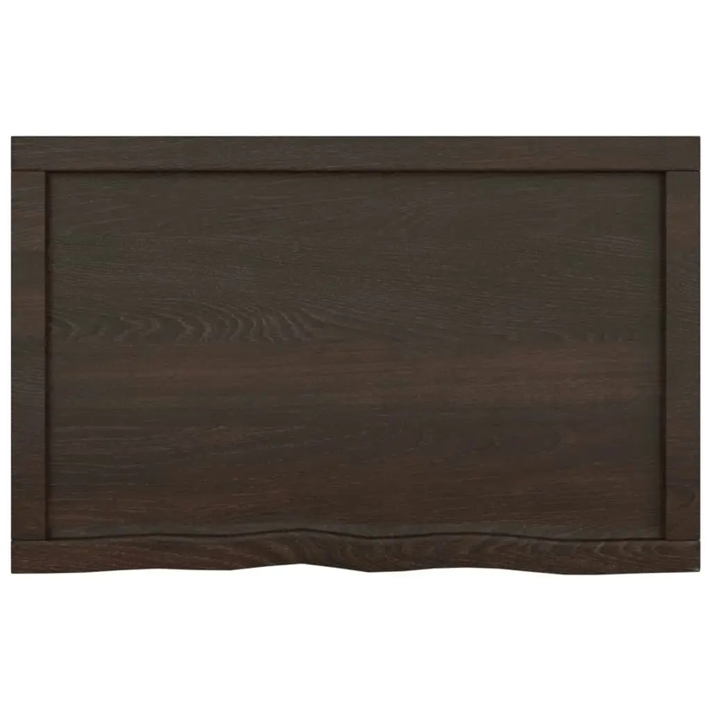 Bathroom Countertop Dark Brown 80x50x6 cm Treated Solid Wood 3156217