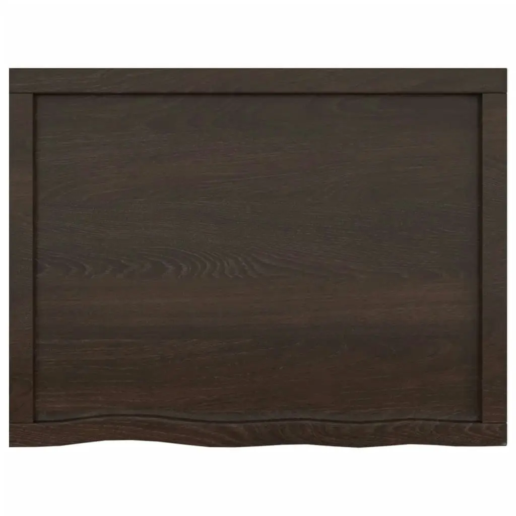 Bathroom Countertop Dark Brown 80x60x6 cm Treated Solid Wood 3156220